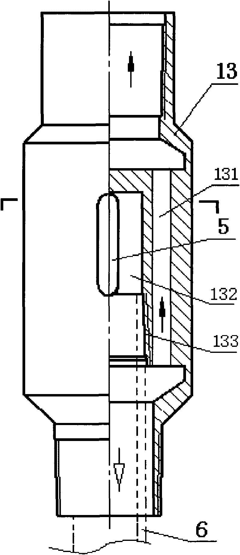 Method for continuously washing coal ash under coal bed methane well in bride type without causing pollution