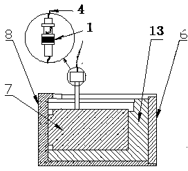 Method for testing ultrasonic wave velocity of frozen soil under axial pressure