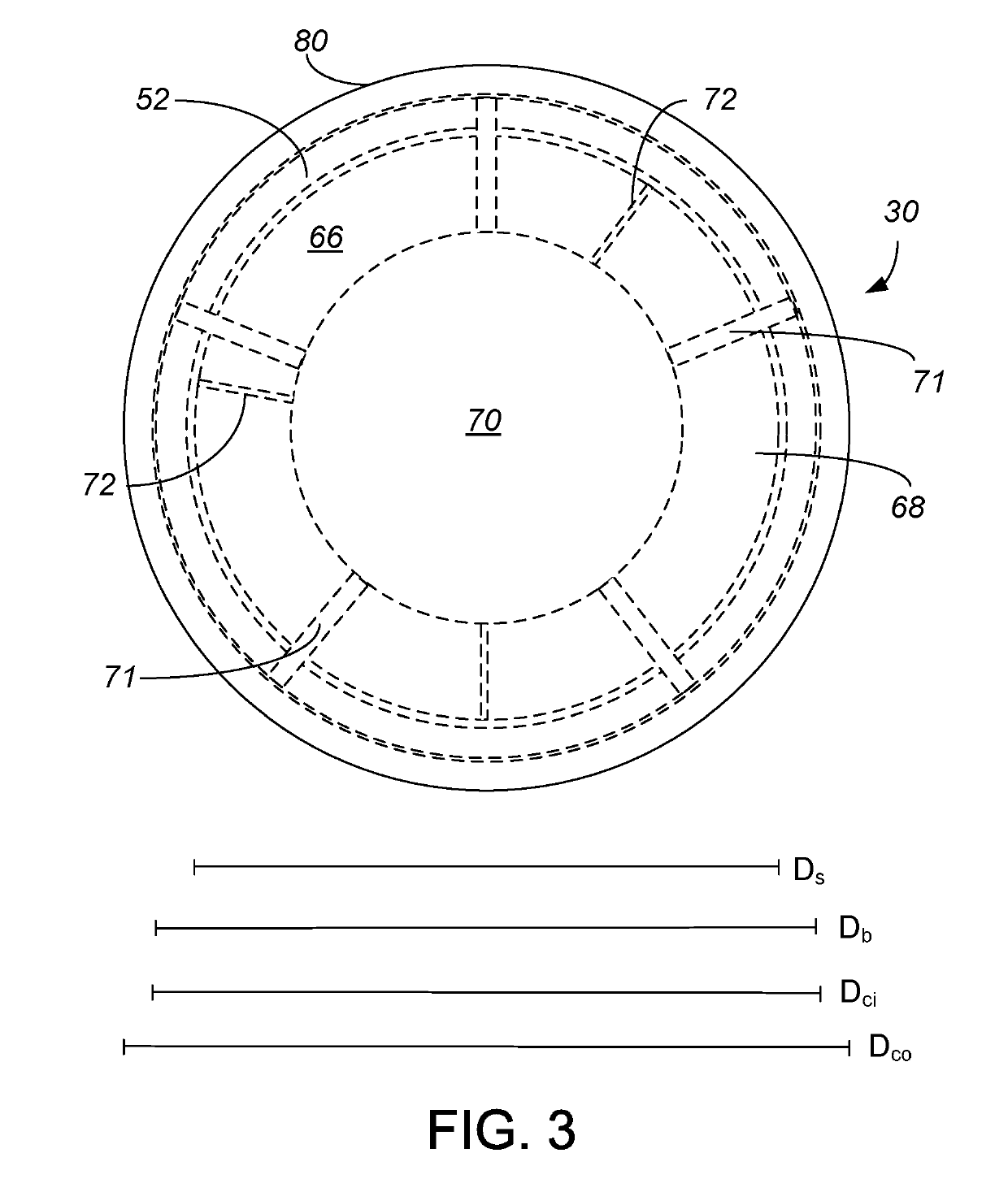 Apparatus and process for gas-solids separation