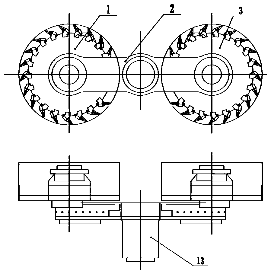 Four-drum shearer with capability of full-seam mining by layered cutting and mining