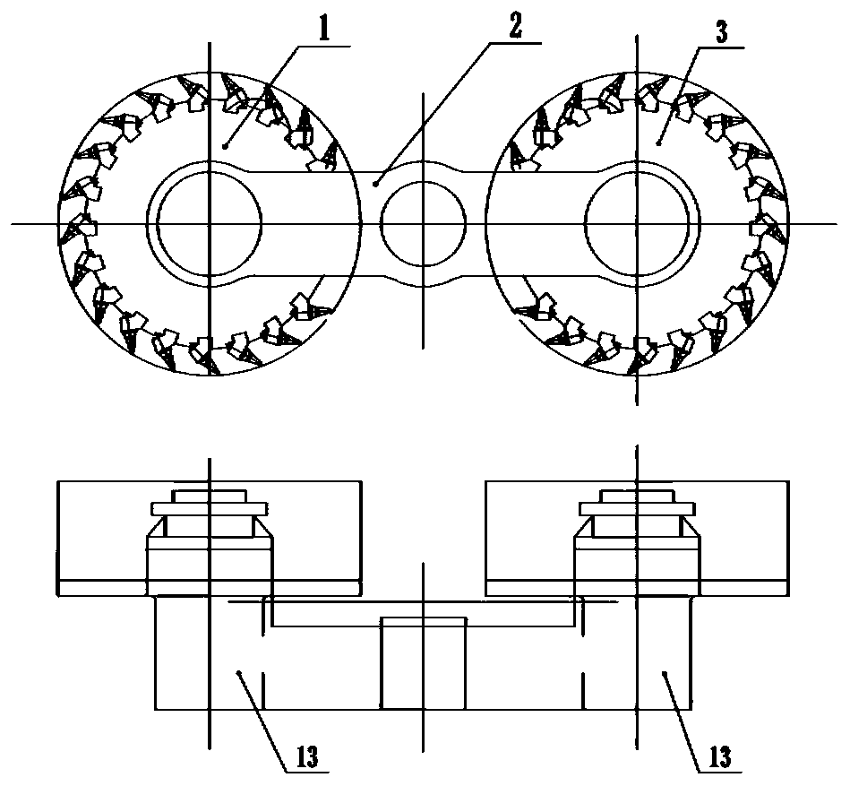 Four-drum shearer with capability of full-seam mining by layered cutting and mining