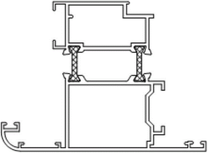 Outwardly opened door leaf sectional material