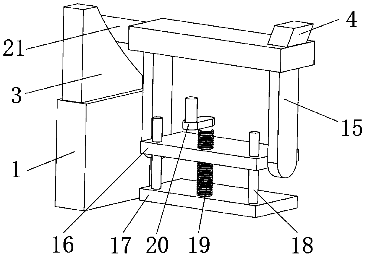 Profile stretch bending device for aircraft manufacturing