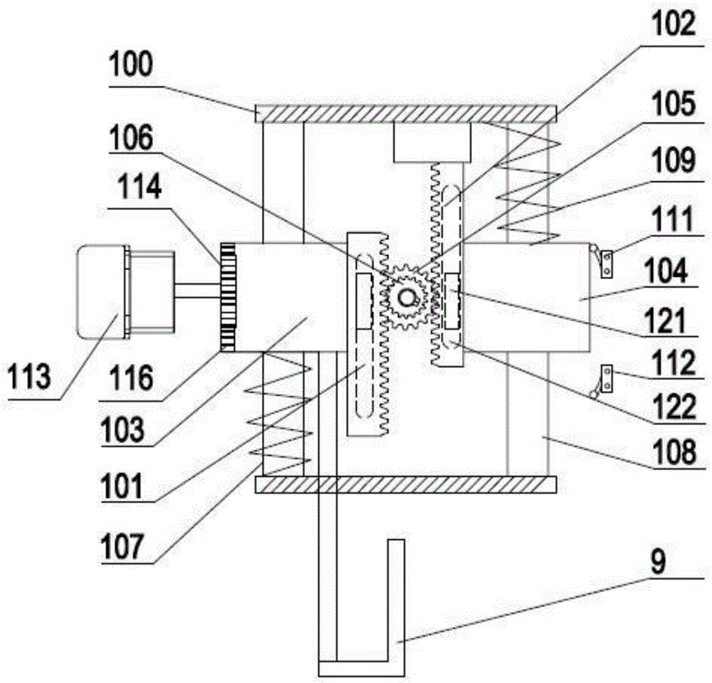 Straight rack driven different-speed linkage mechanism