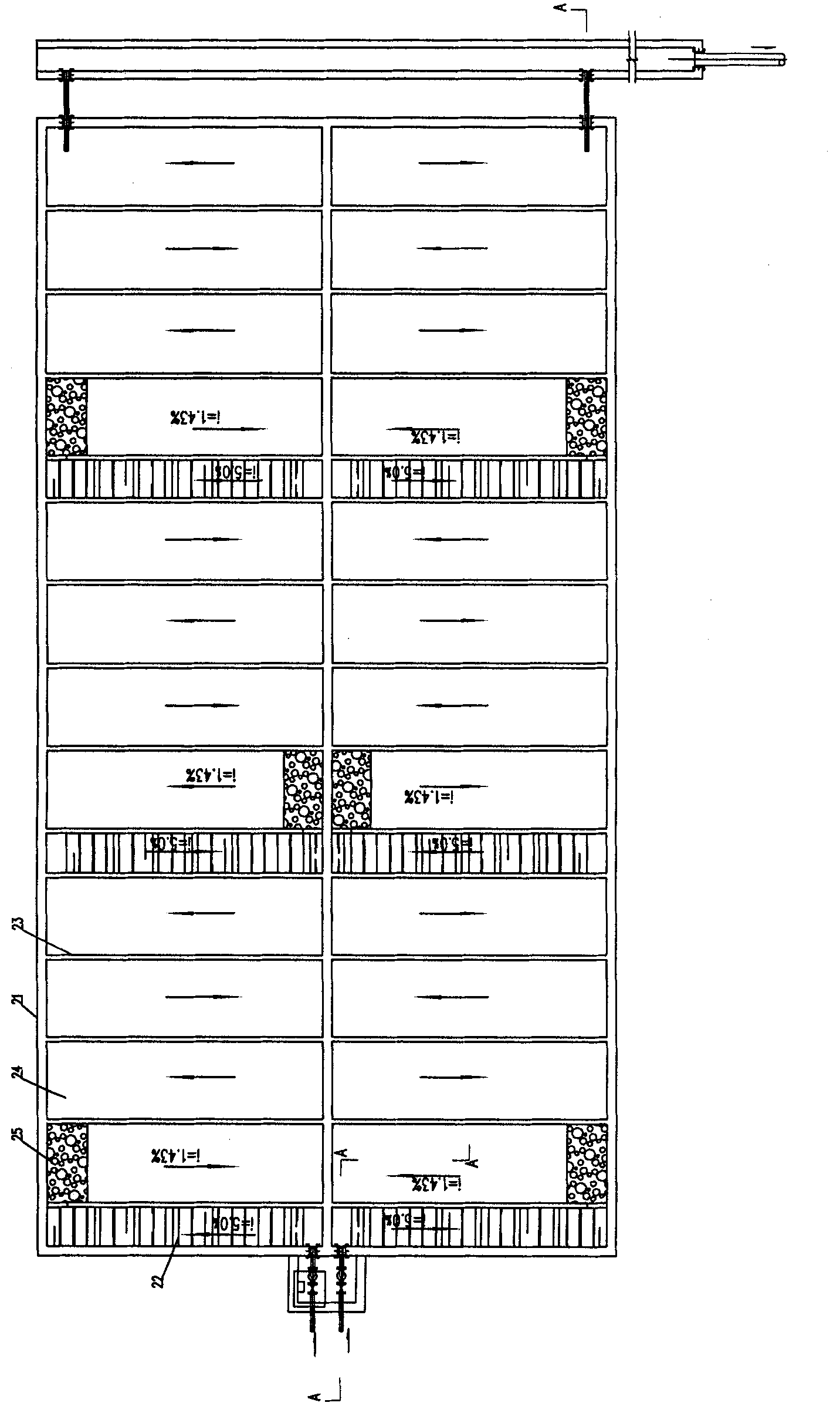 Physicochemical treatment and artificial wetland combined treatment system for sewage treatment of residential area