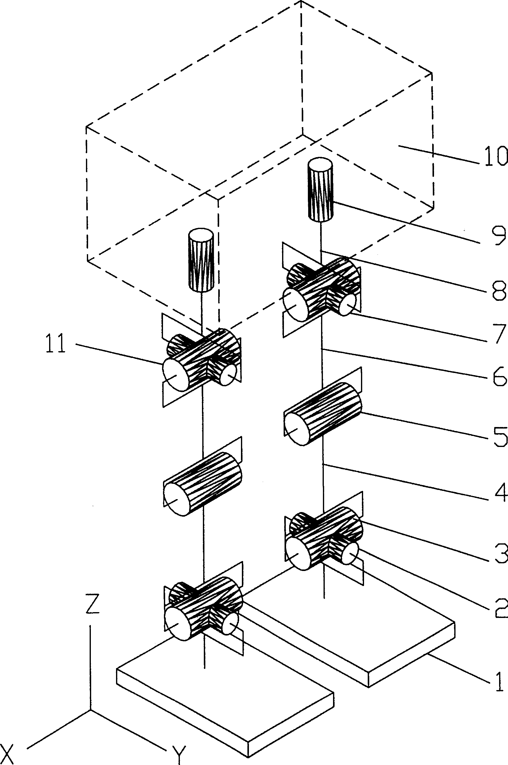 Ankle joint driving structure device for anthropomorphic robot