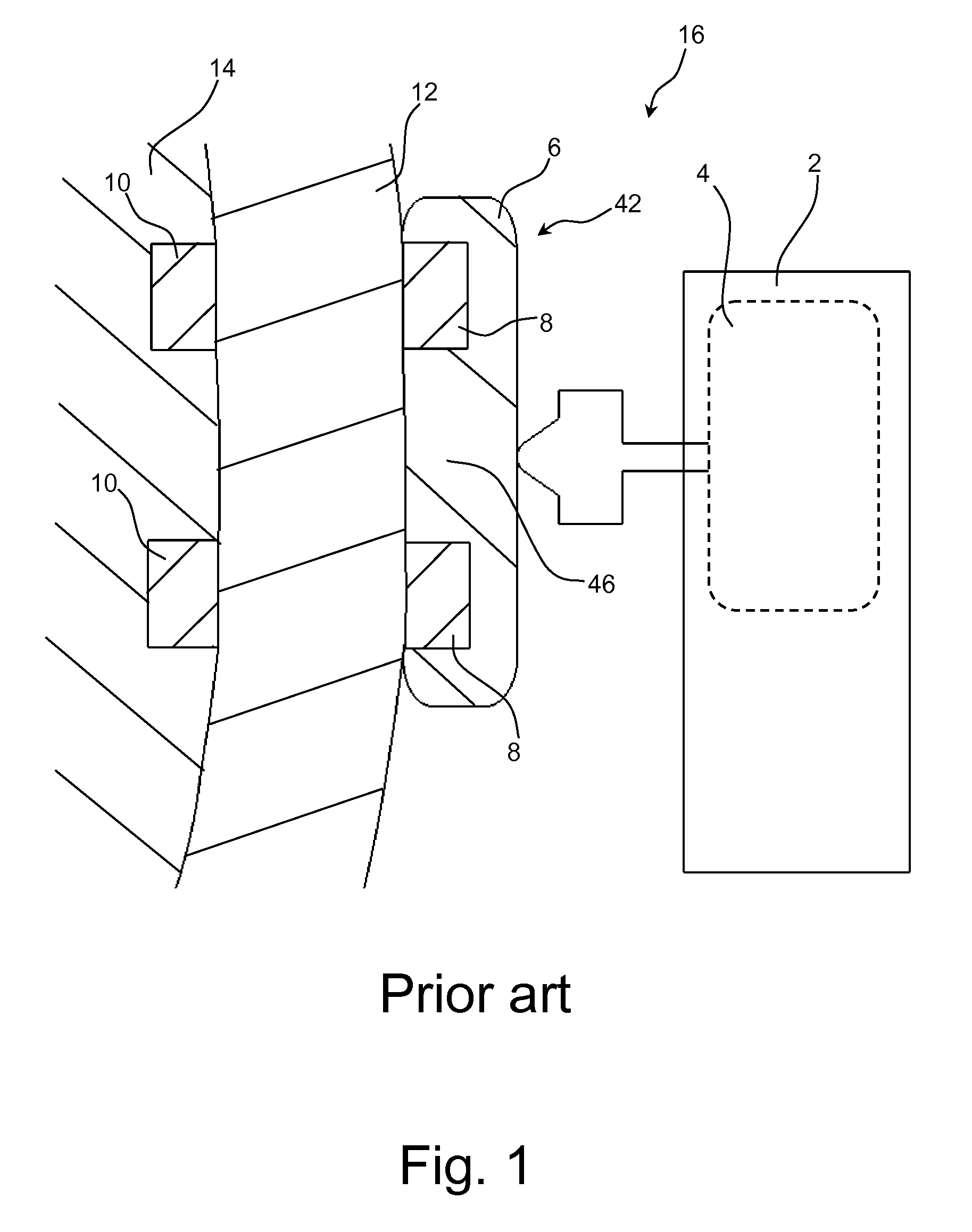 Holding unit for a vibration transmitter and a vibration transmission system using it