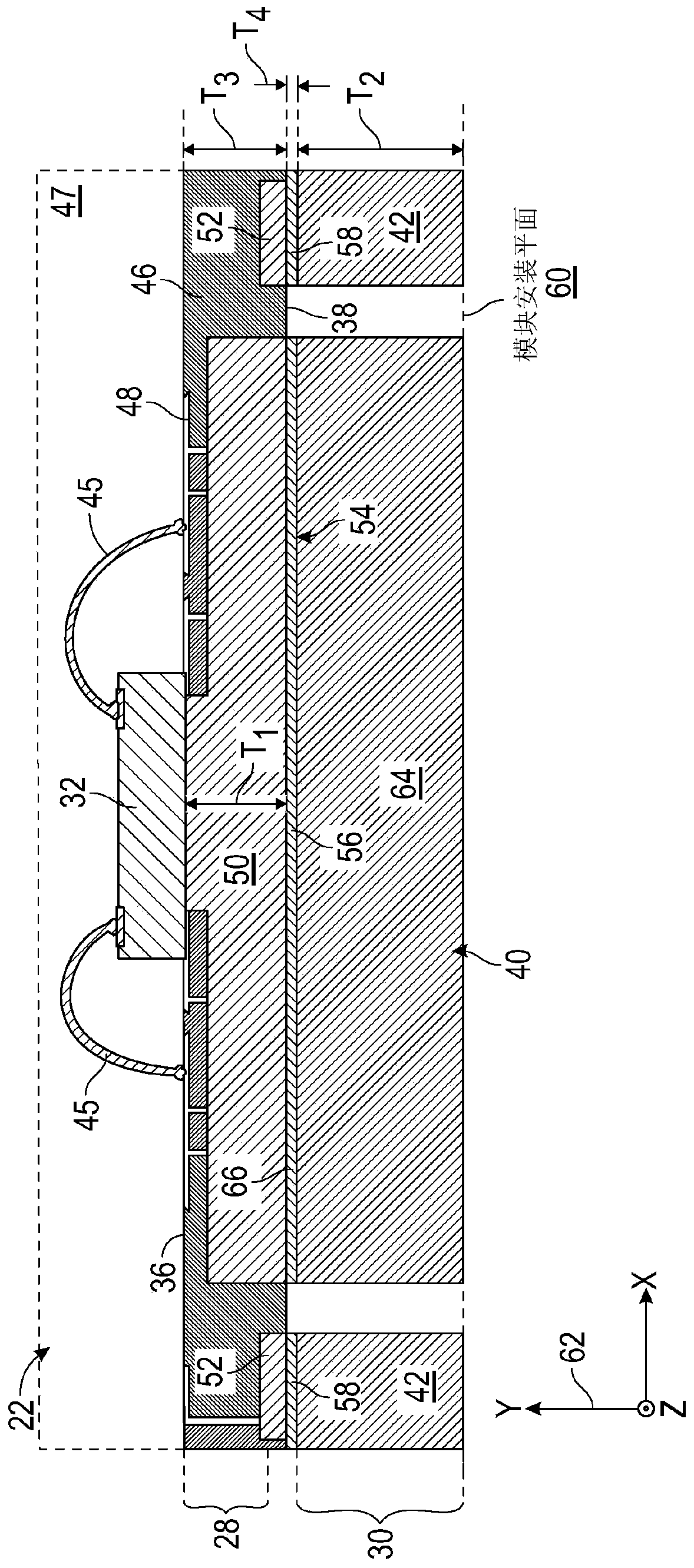 Microelectronic modules including thermal extension levels and methods for the fabrication thereof