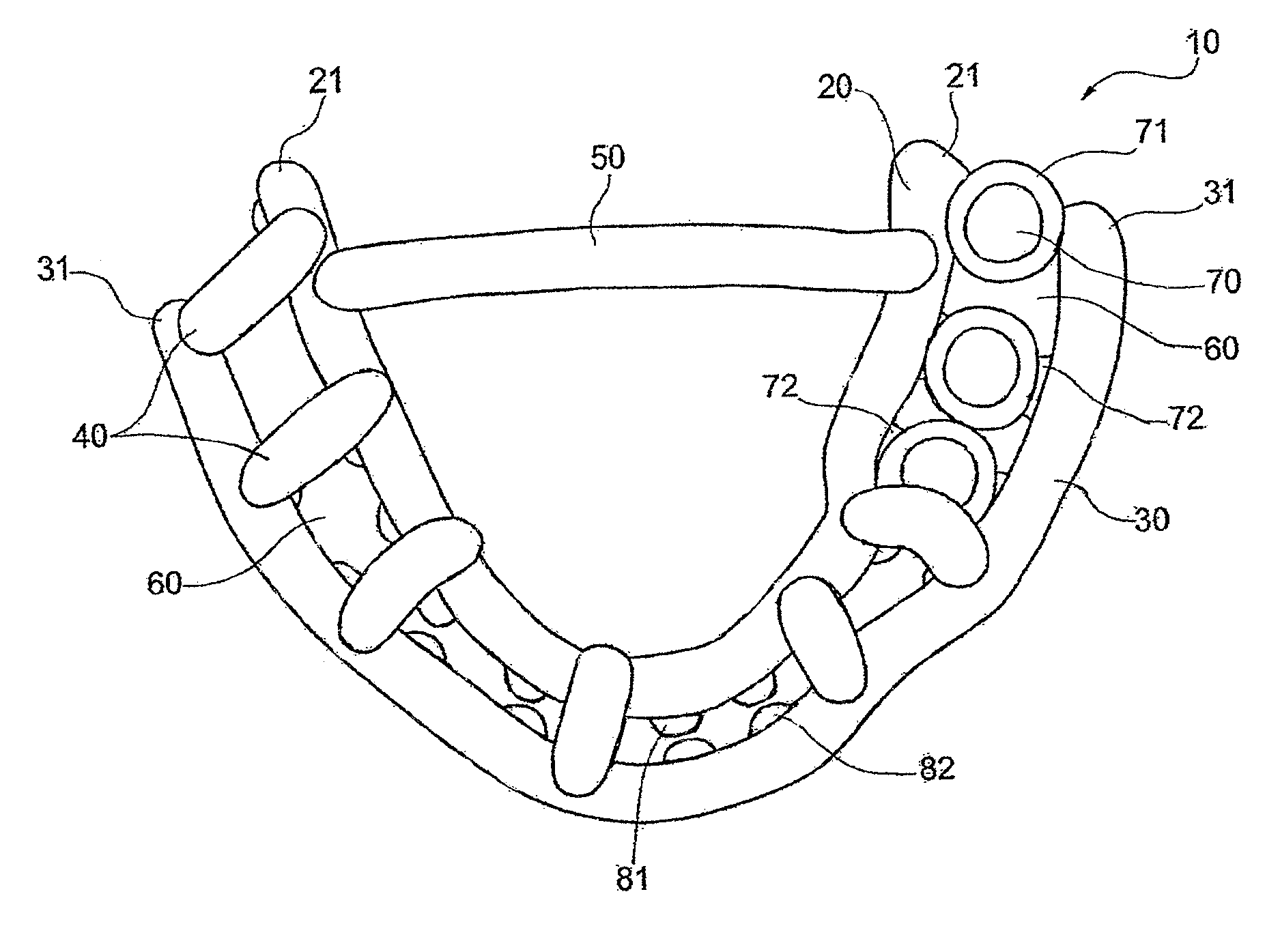 Surgical template for performing dental implantology