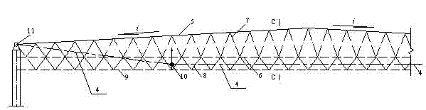 Super-large span variable section double-layer and three-layer prestressed rib beam type net rack and making method