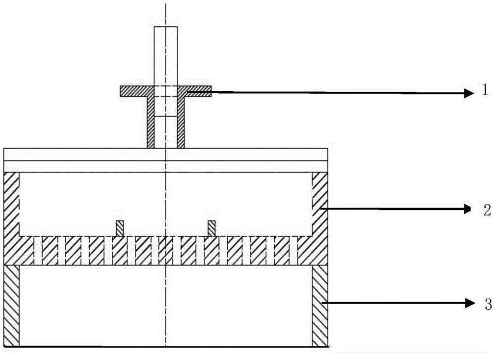 Three-segment vertical type magnesium alloy cast-rolling flow distributing device