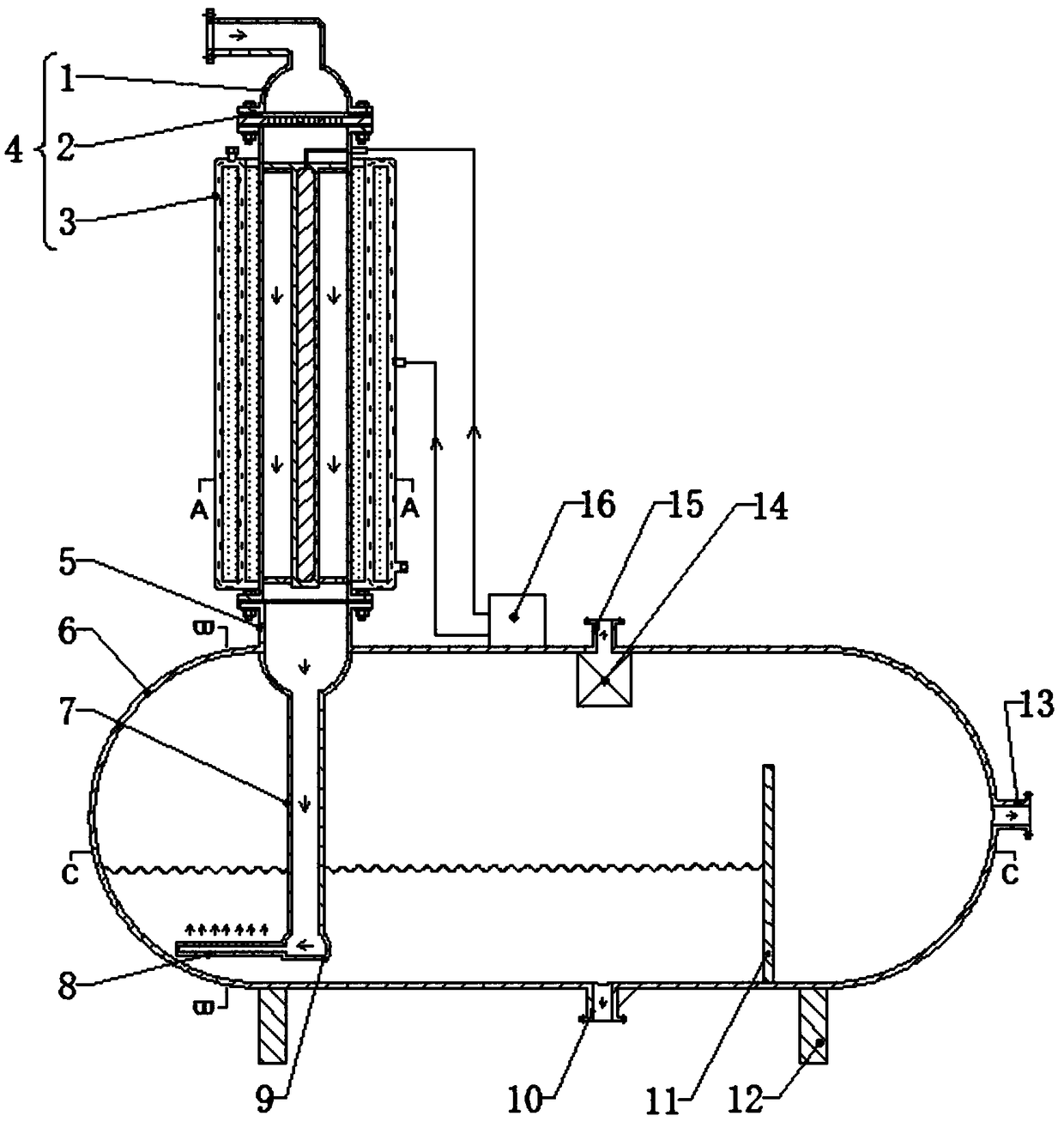 Oil-water separation system with efficient electromagnetic synchronous cooperation