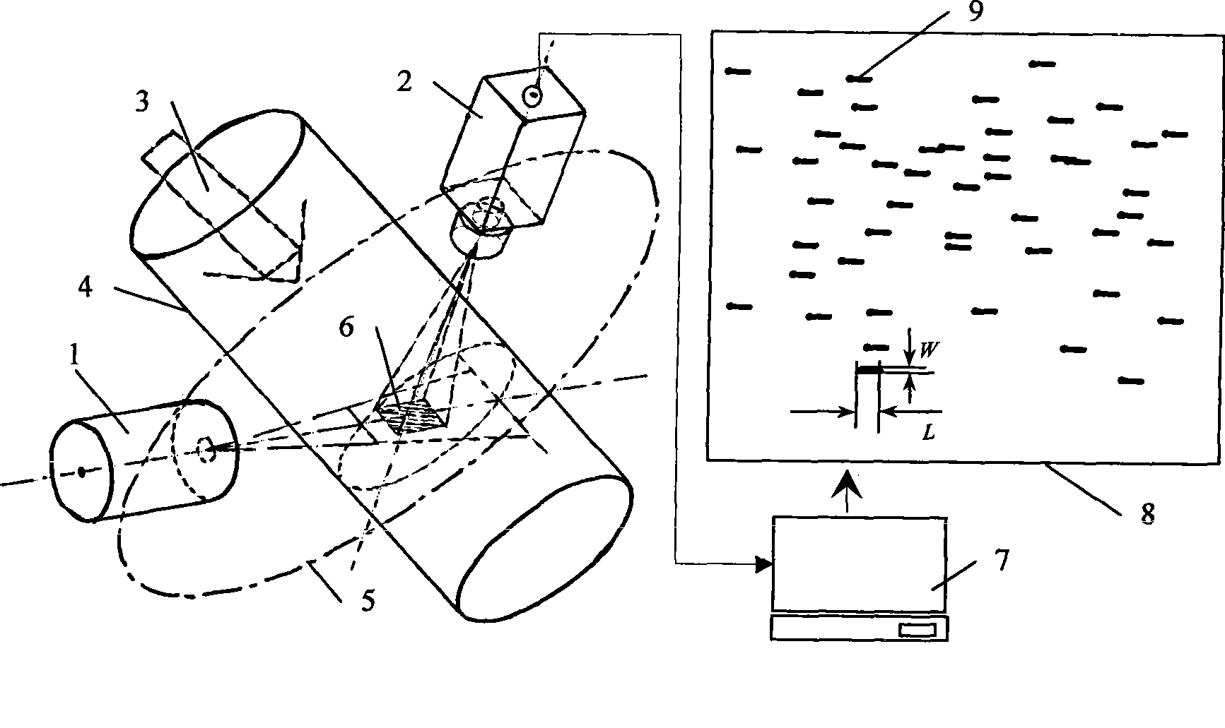 Method and apparatus for on-line measuring two-dimension speed and particle size distribution of granules in pipe