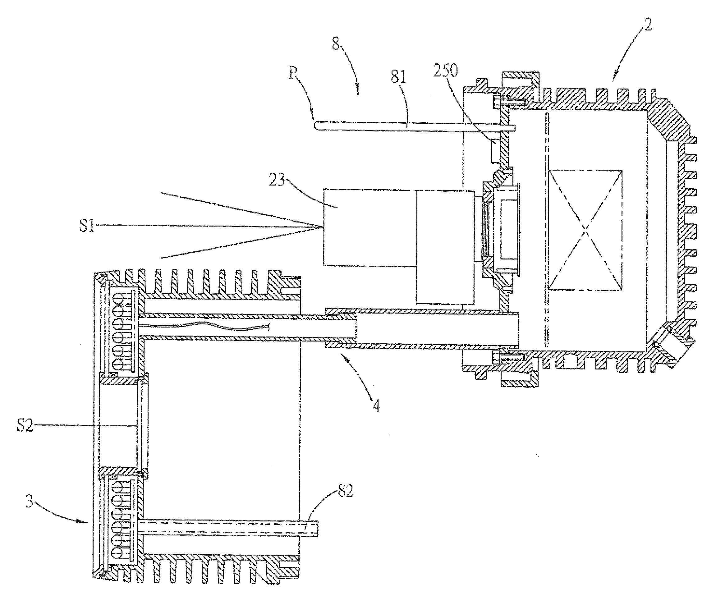 Split Mechanism for a Coaxial Photographing Device