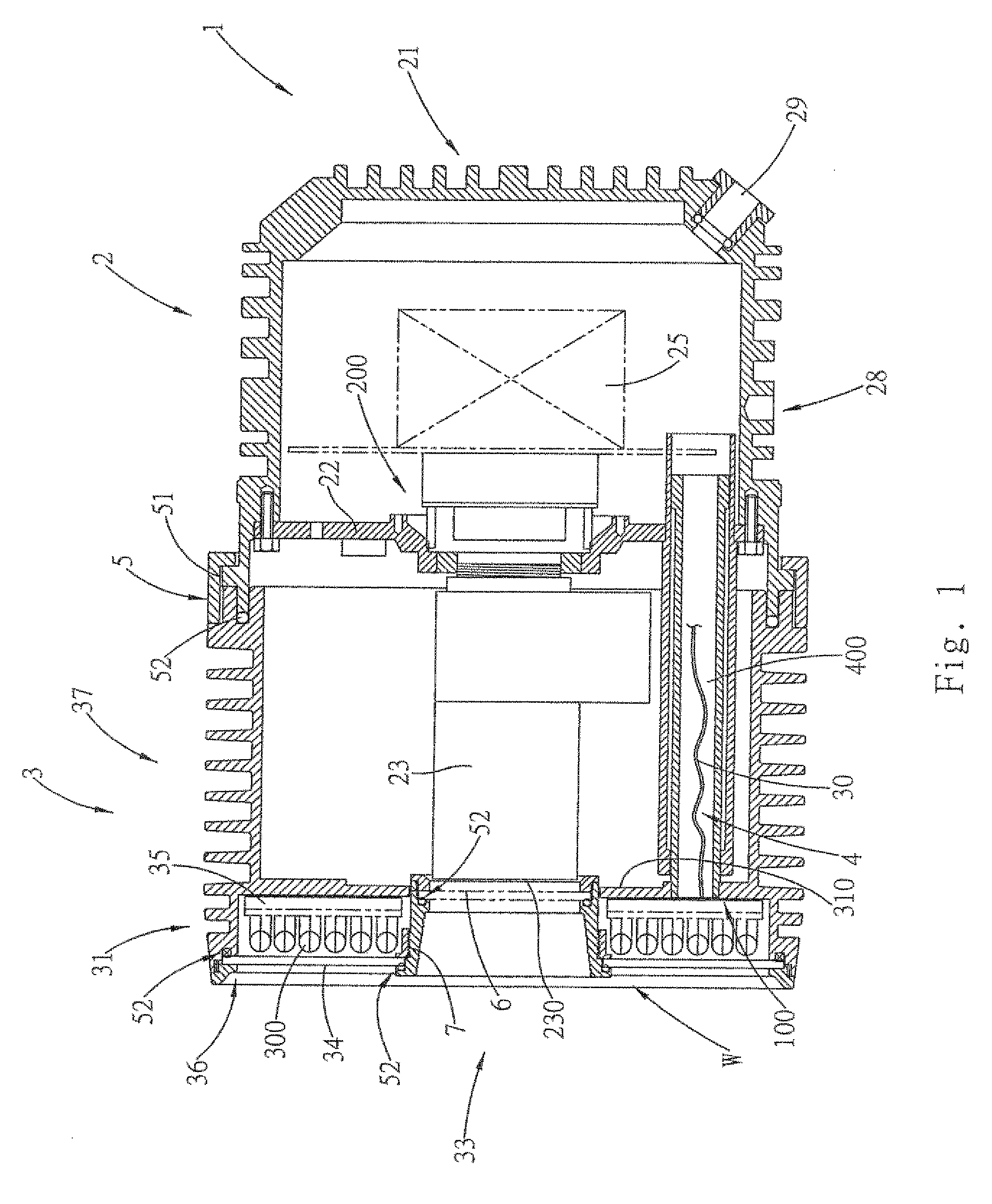 Split Mechanism for a Coaxial Photographing Device