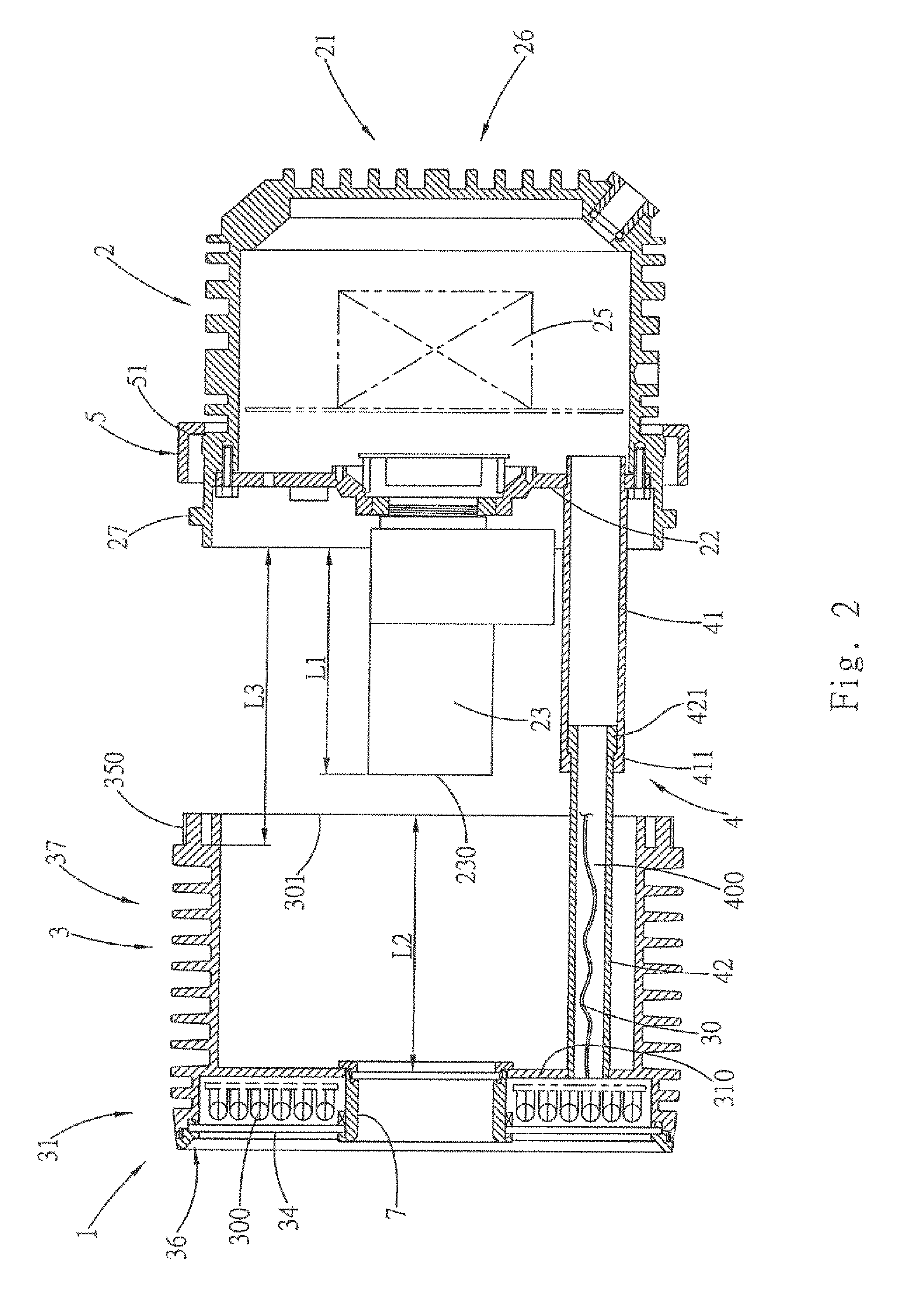 Split Mechanism for a Coaxial Photographing Device