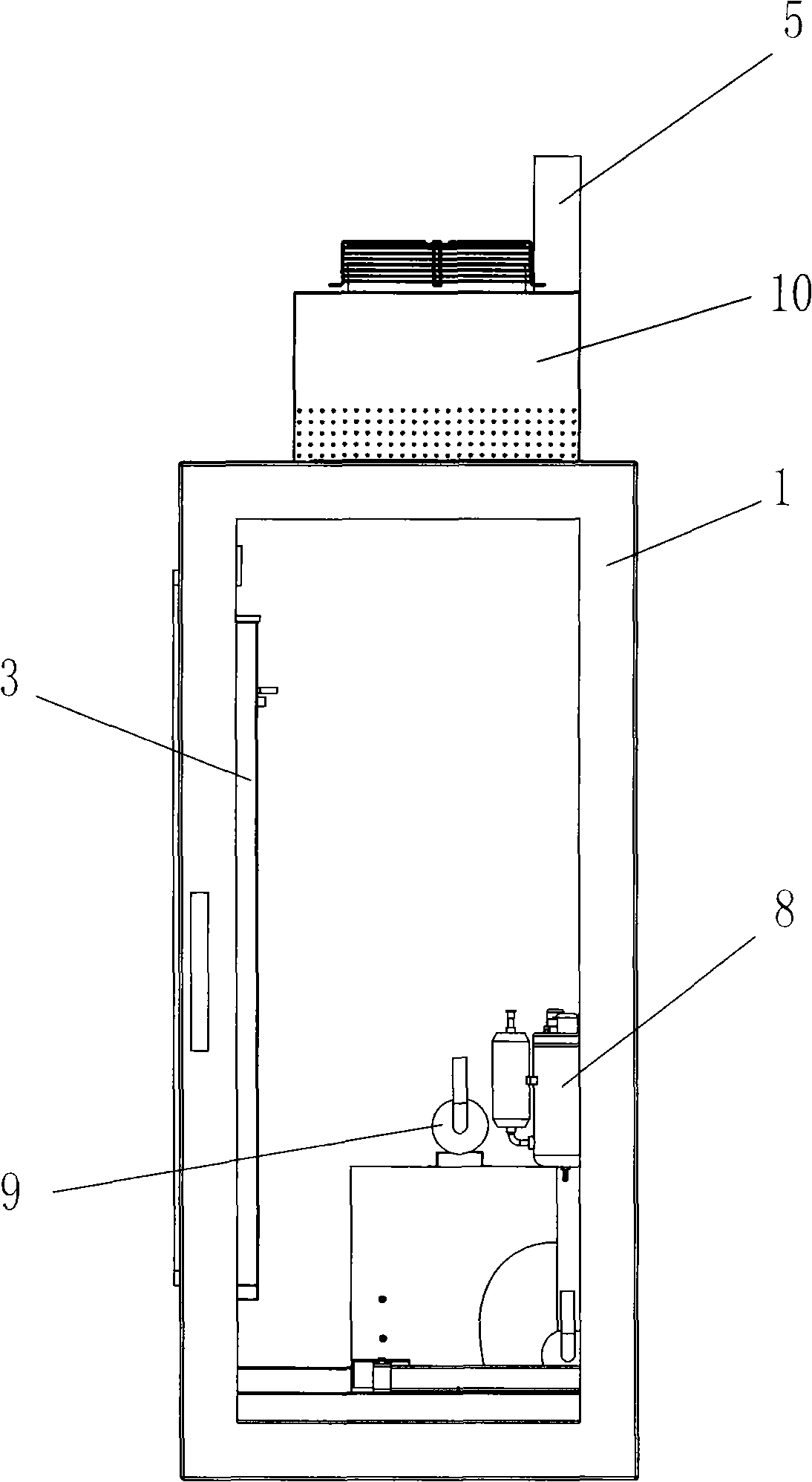 Rain working condition simulation test cabinet device