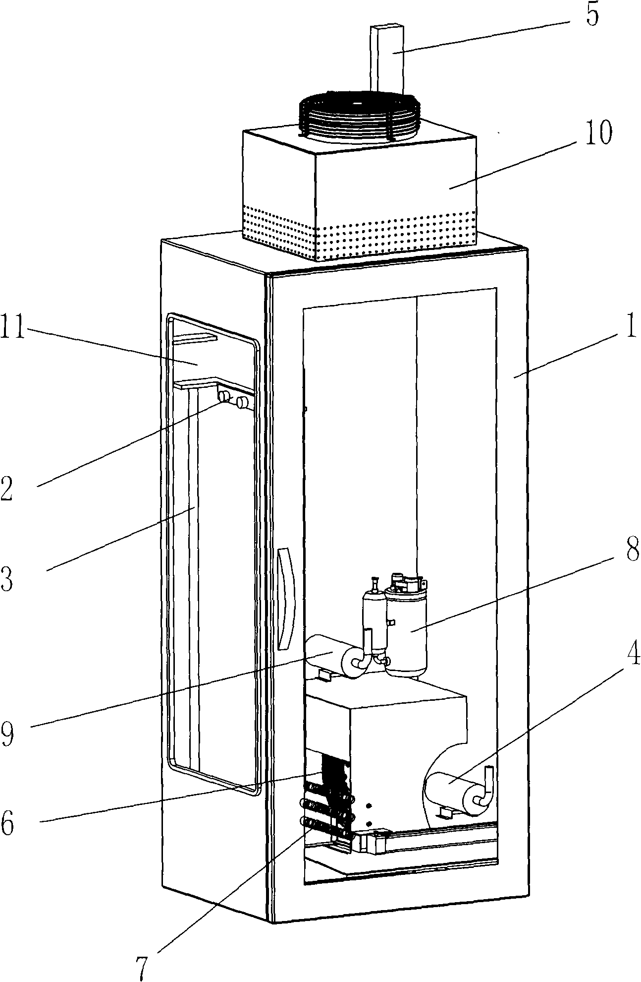 Rain working condition simulation test cabinet device