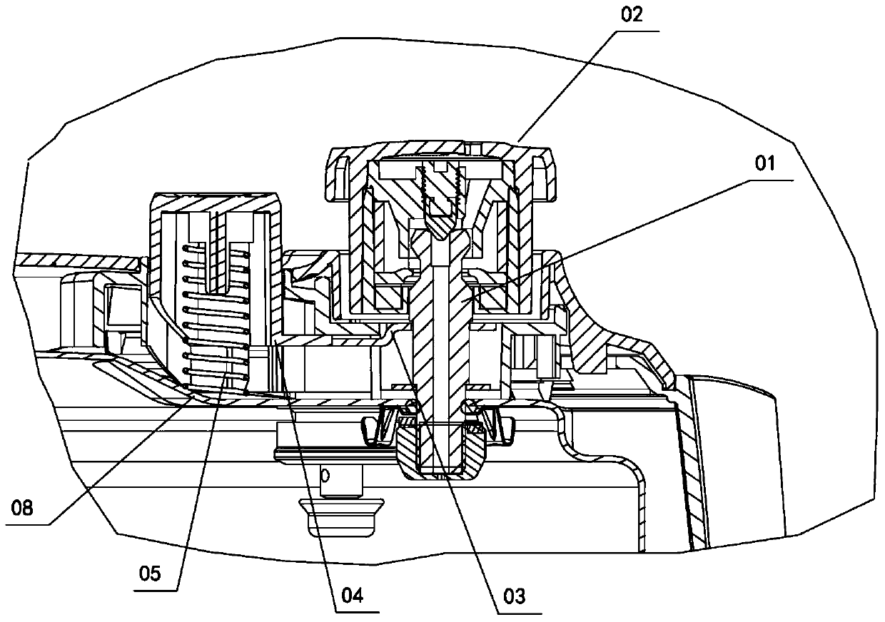 A pressure regulating structure and a pressure cooker having the same