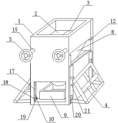 Support-reliable environment-protection box structure for construction site