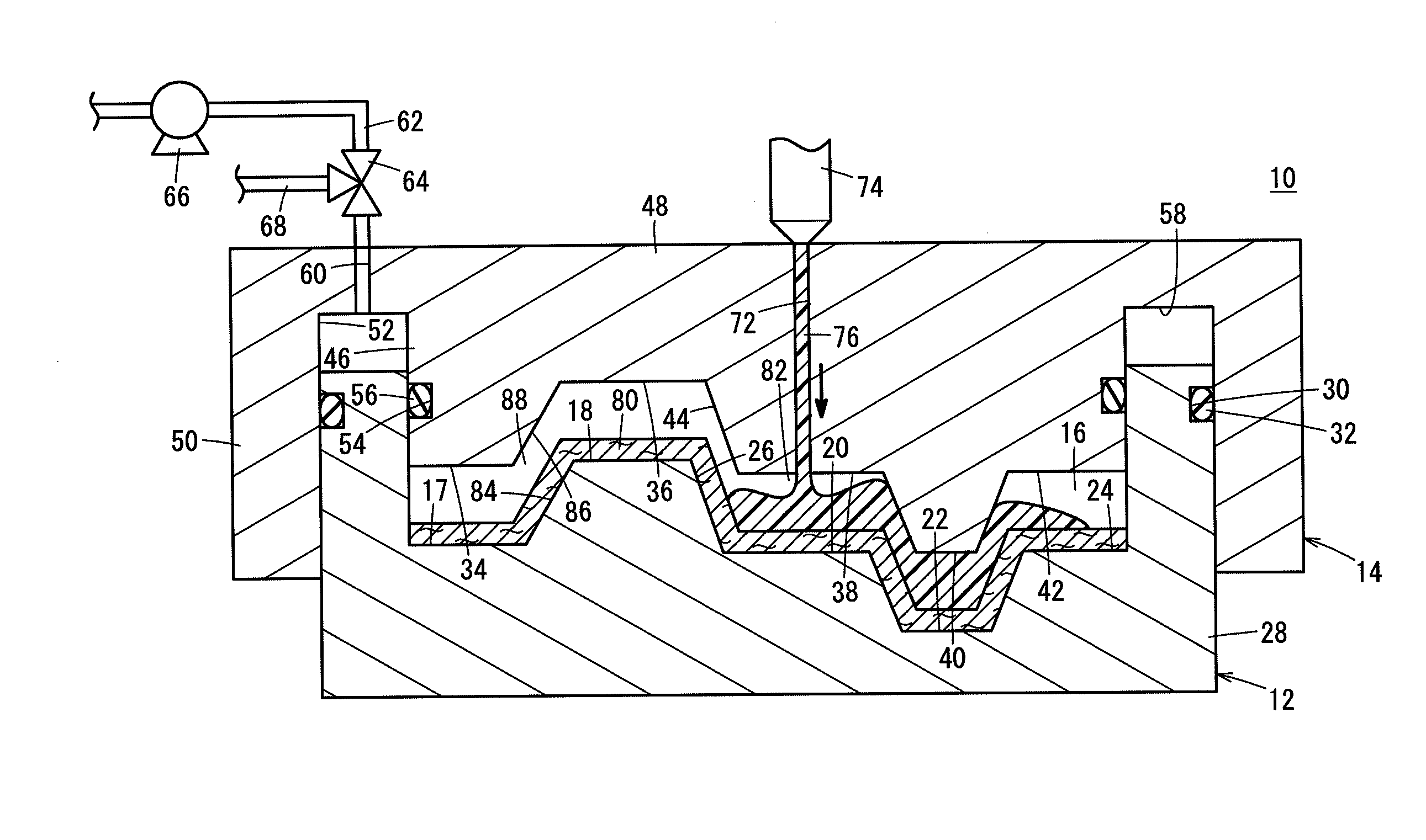 Method and apparatus for producing molded article of fiber-reinforced plastic