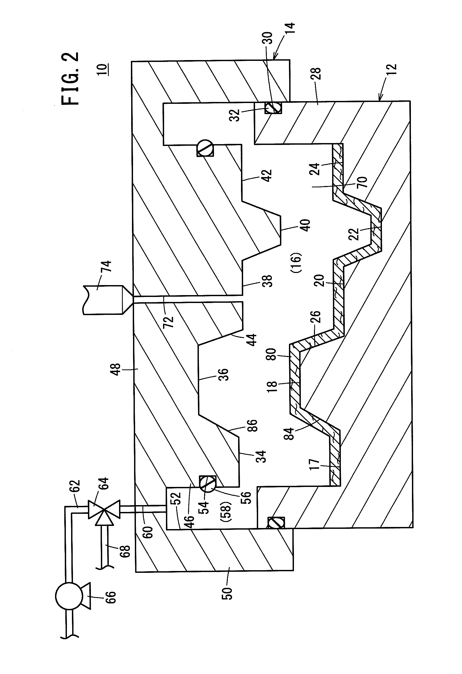 Method and apparatus for producing molded article of fiber-reinforced plastic