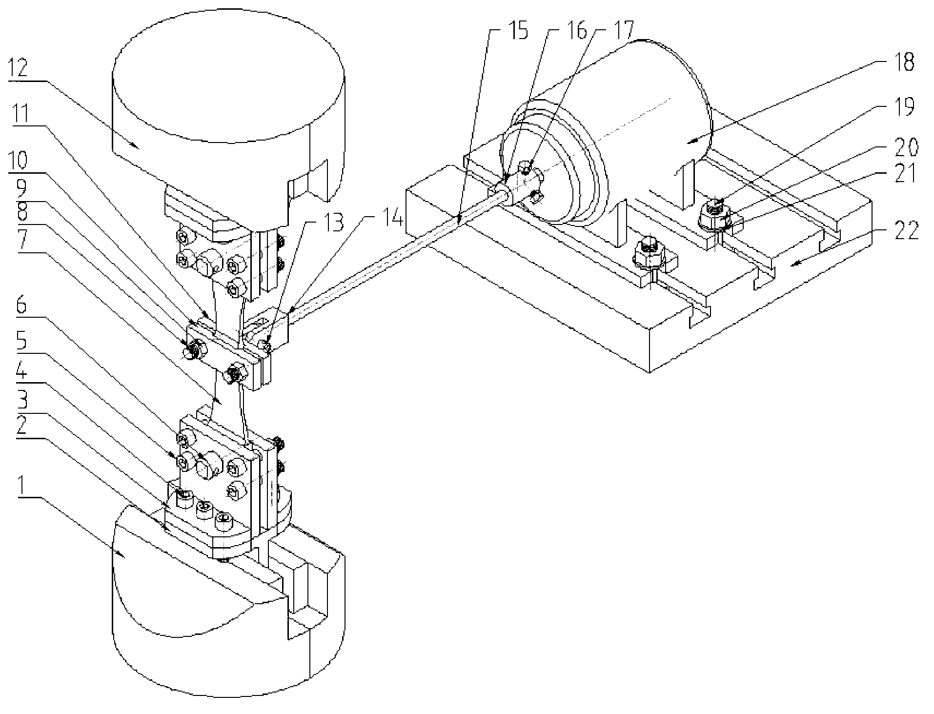 Double-shaft high-low cycle complex fatigue tester