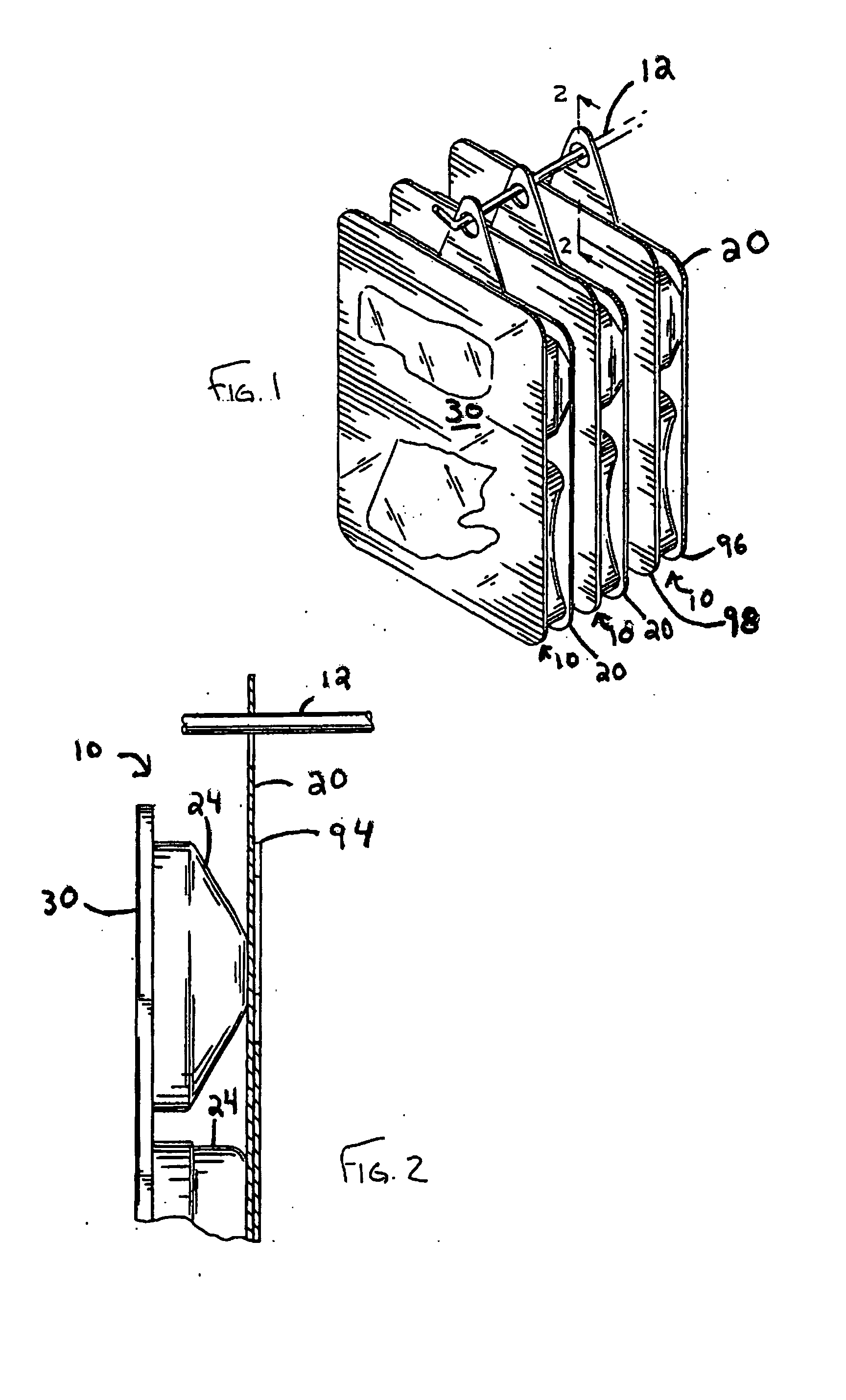 Hanger and backcard for packages