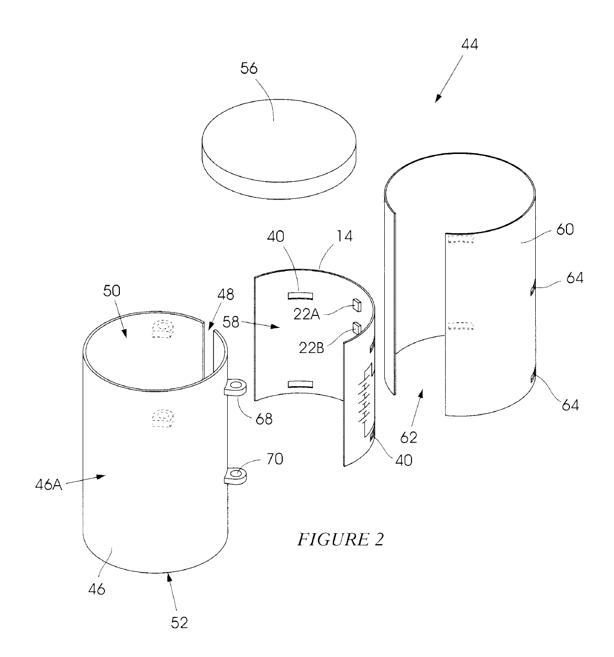 Booster comprising a printed electronic circuit