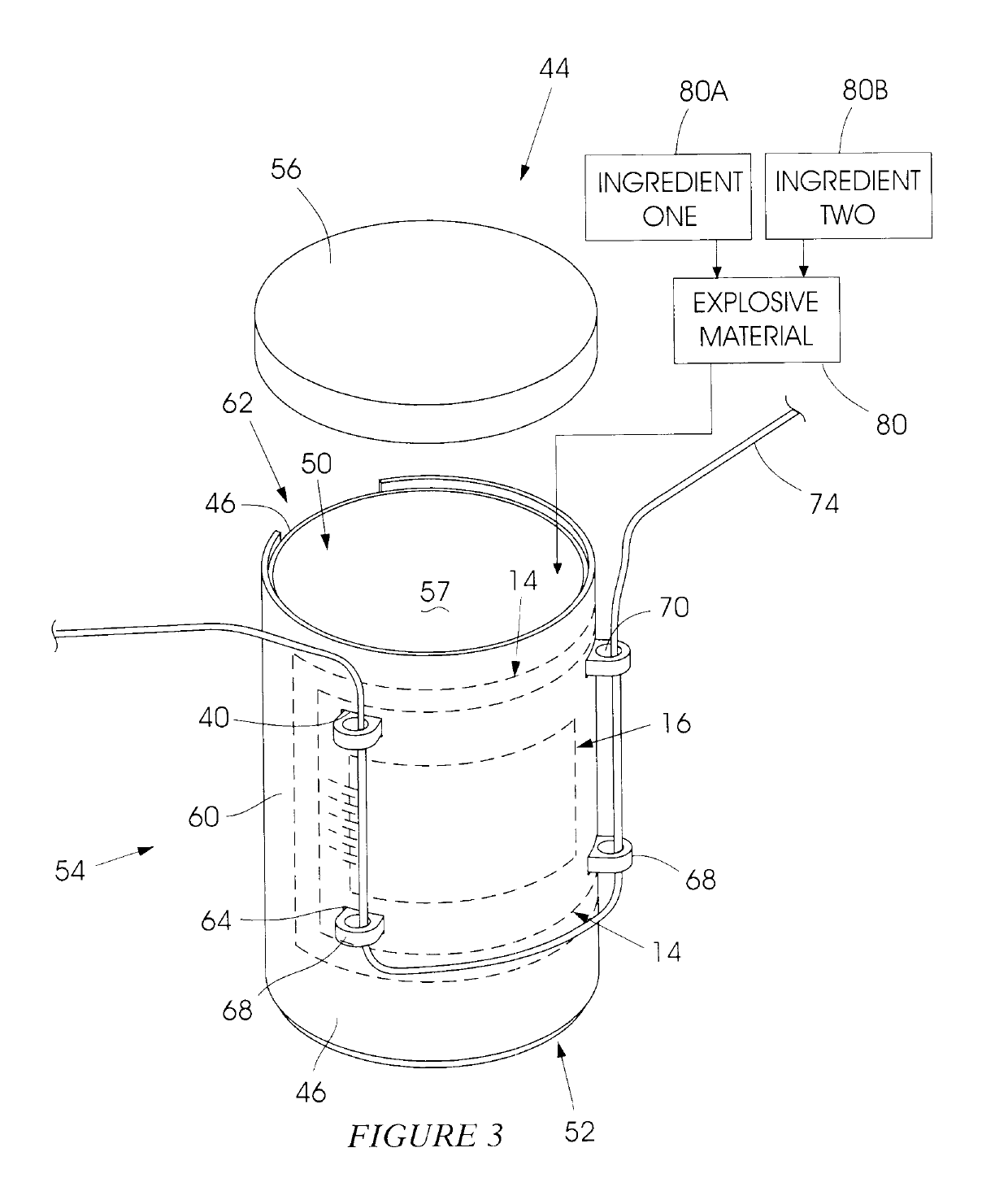 Booster comprising a printed electronic circuit