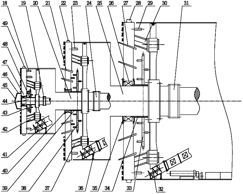 Multistage-separation progressive shield cutter head