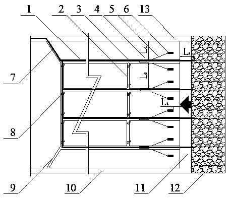 High-level roadway pressure relief and gas drawing-out top coal caving mining method for extremely thick and hard coal bed