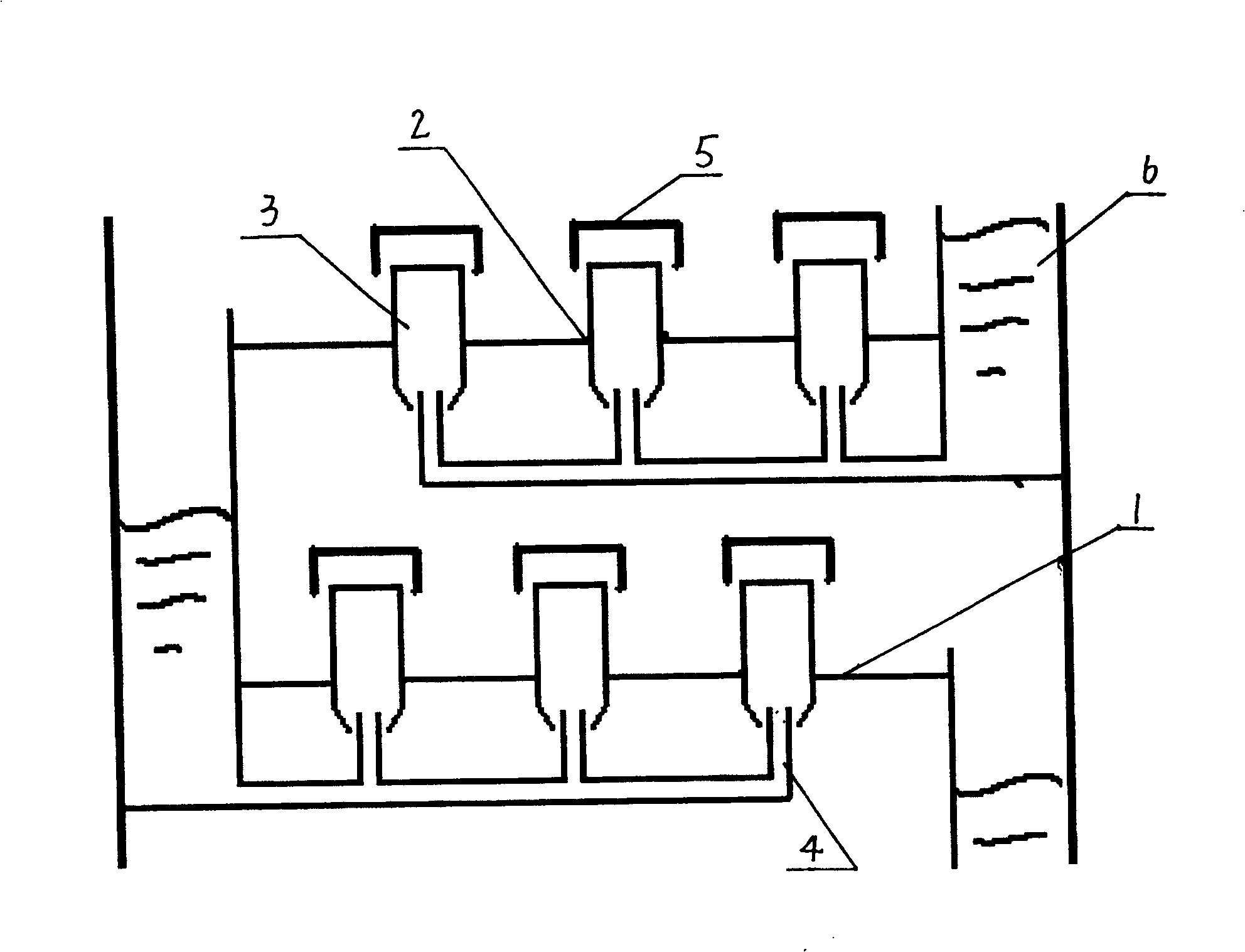 Efficient high-speed vapour-liquid mass transfer structure form