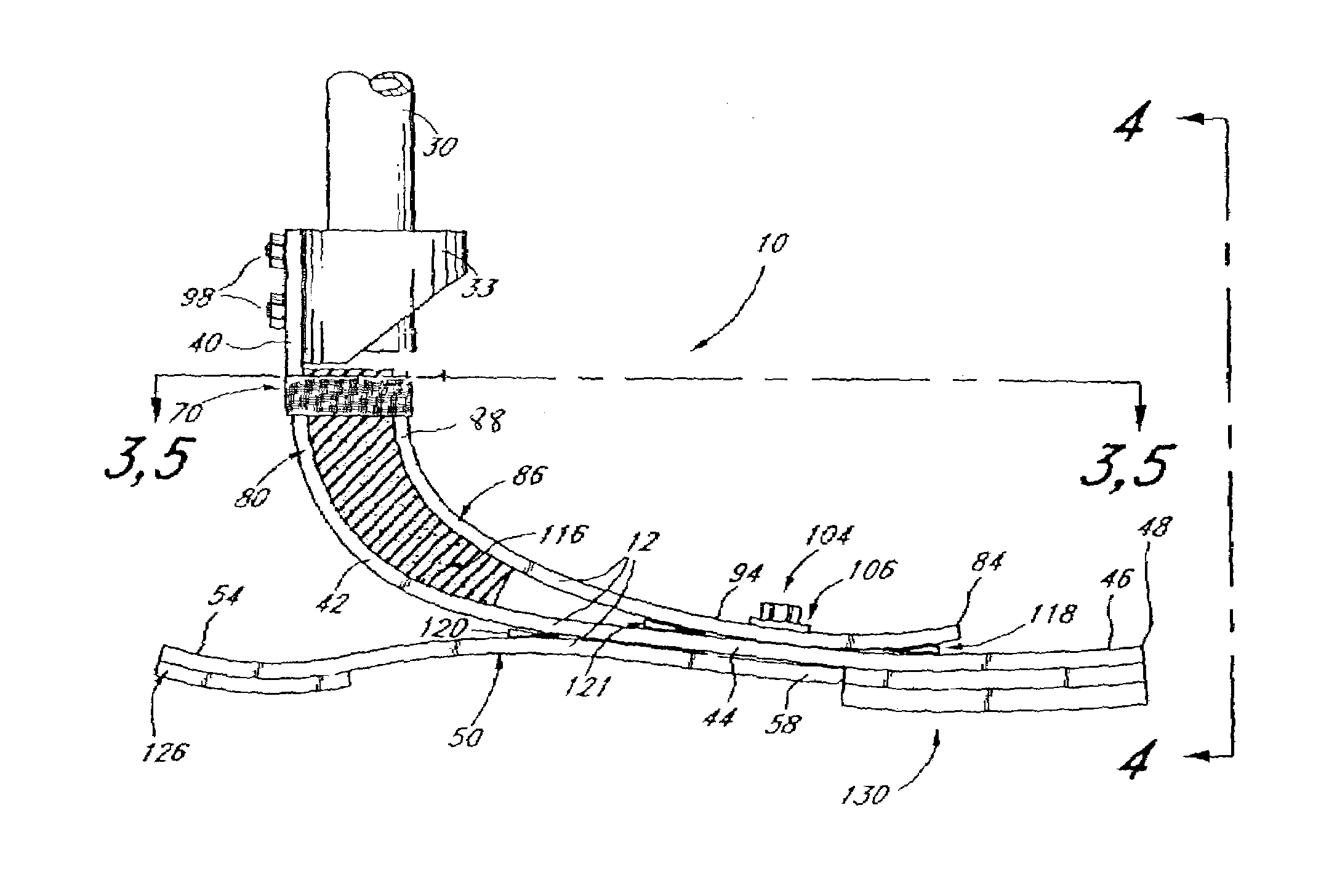 Energy storing foot prosthesis with improved plantar flexion