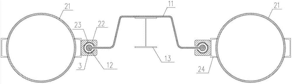 Combined steel pile cofferdam with water-swellable rubber waterproof lock