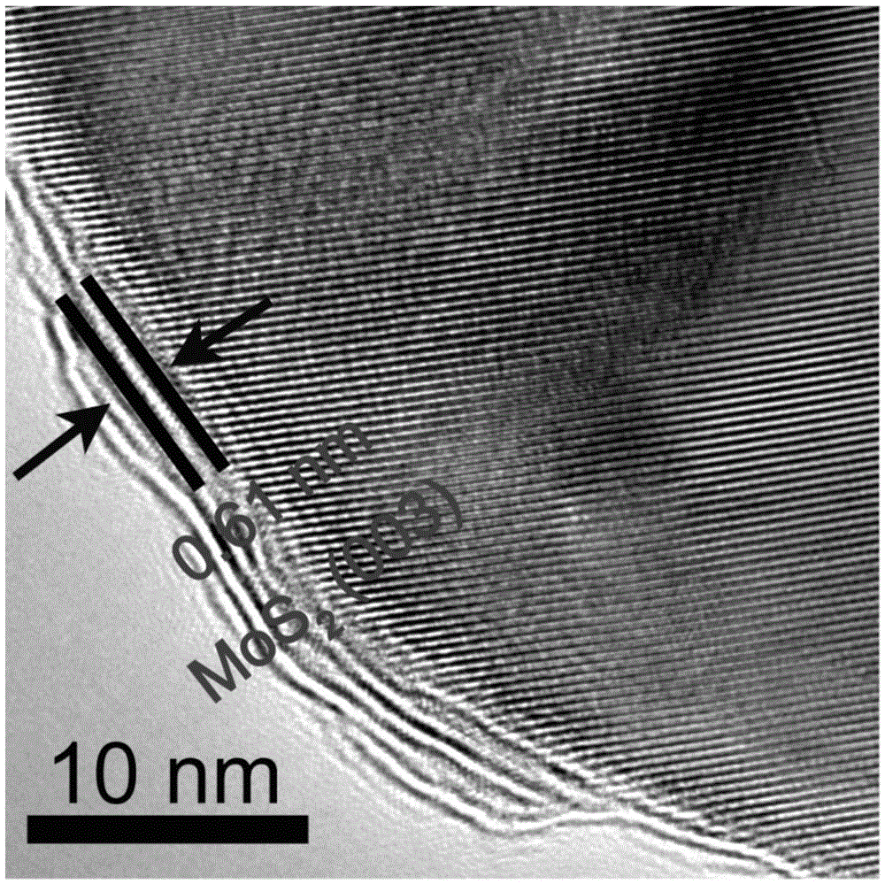 Molybdenum disulfide-cadmium sulfide nanometer composite material and preparing method and application thereof