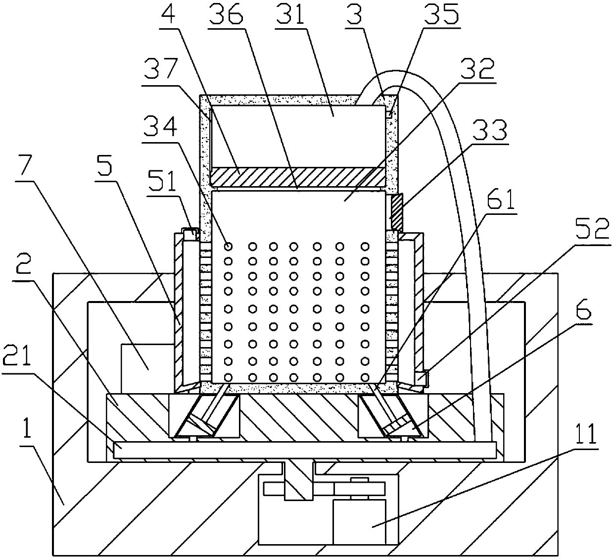 Metal material cooling device capable of preventing rust