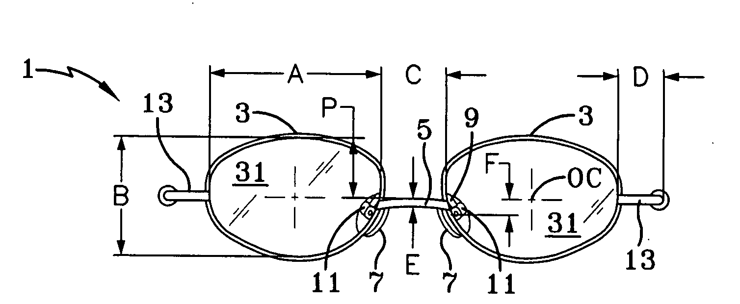 Eyeglass frames for people with special needs