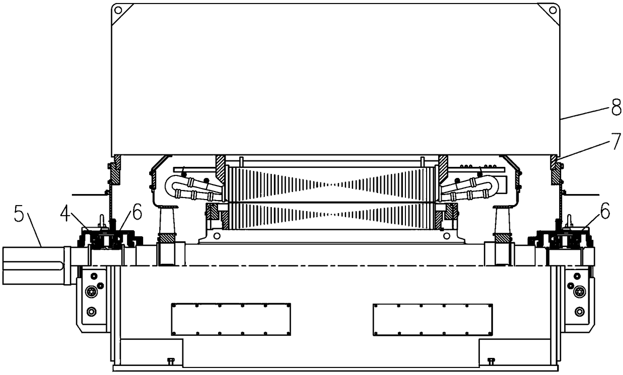 Assembly method of low-center, large-power, high-speed and high-voltage motor