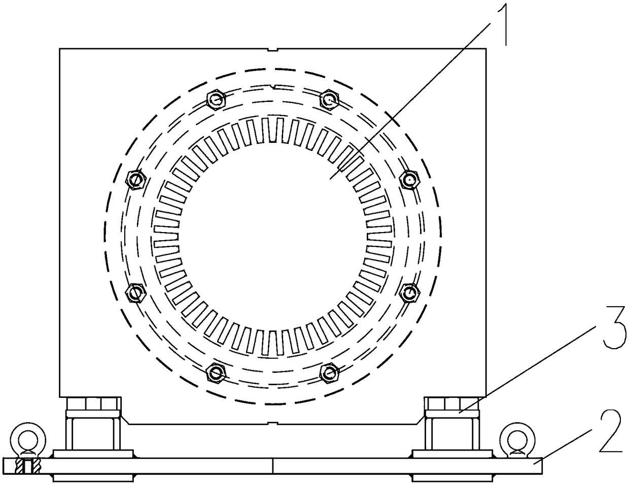 Assembly method of low-center, large-power, high-speed and high-voltage motor