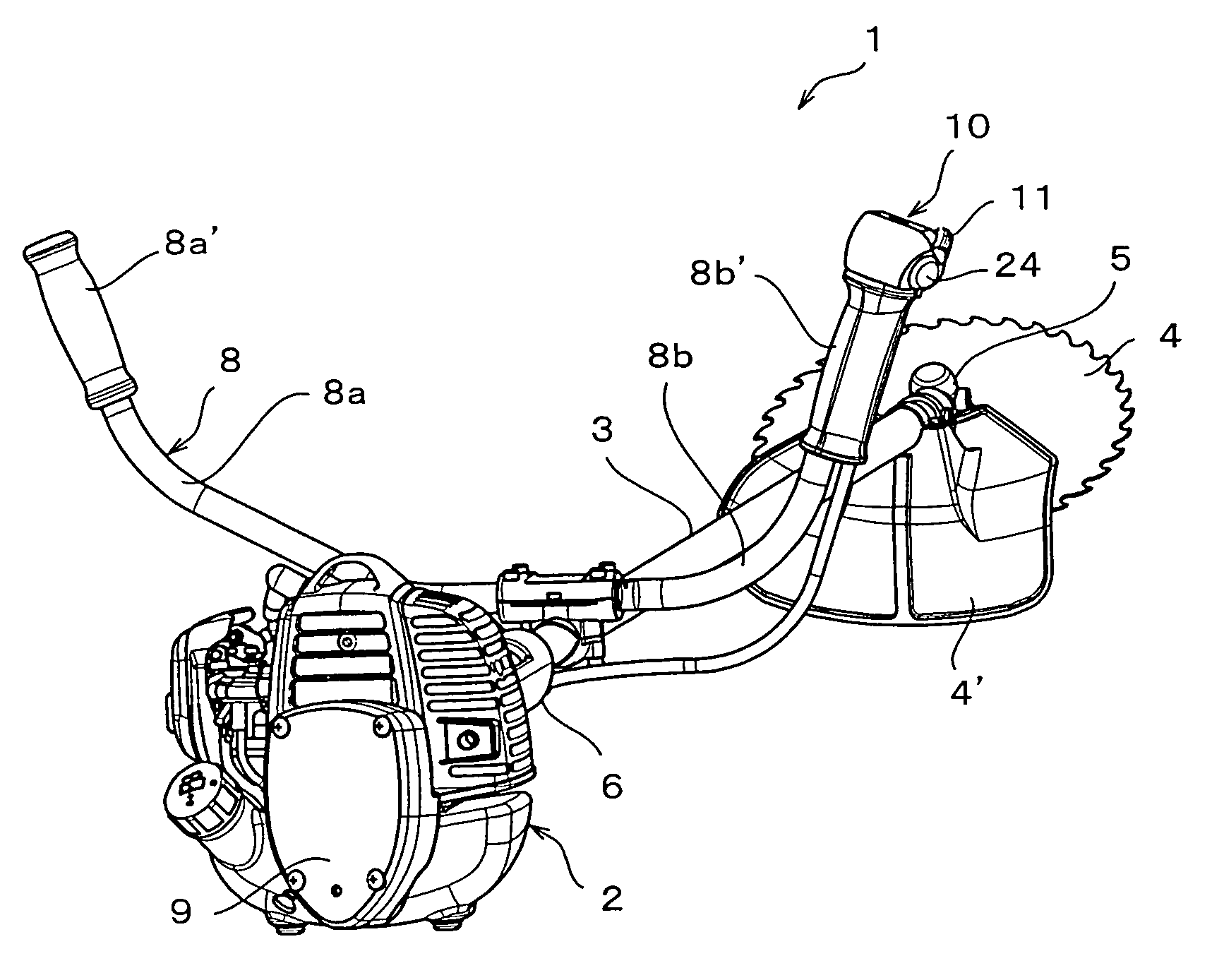 Operation unit of engine