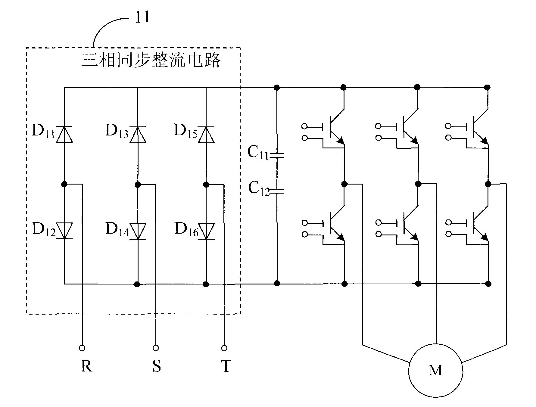 Three-phase synchronous rectification circuit and control method thereof