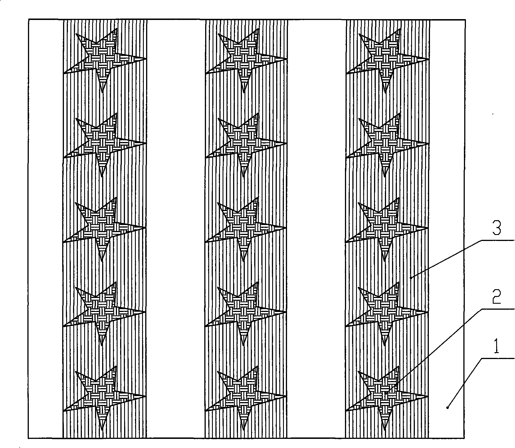 Method of manufacture of cutting motif fabric