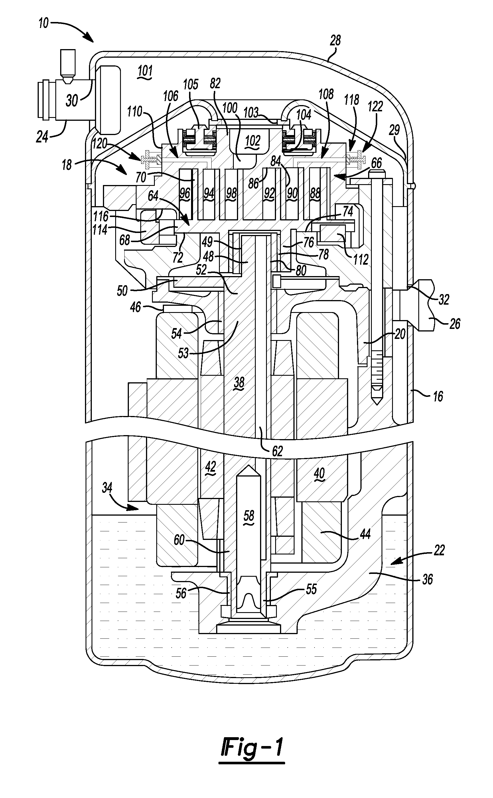 Scroll compressor with capacity modulation