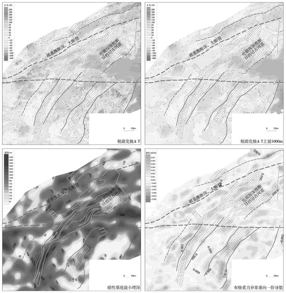 Paleoriverway rapid delineation method based on magnetic weight information