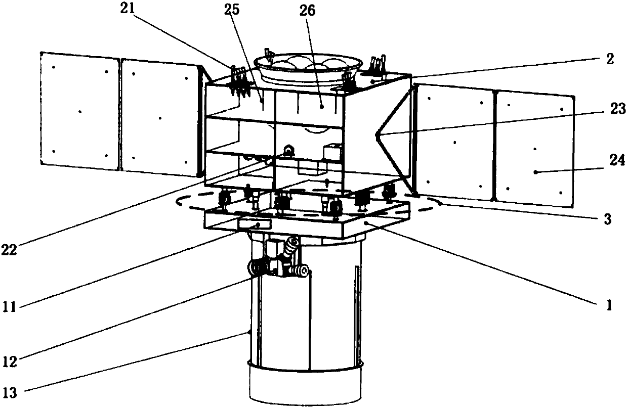 Dual-super-satellite platform load cabin compound control method