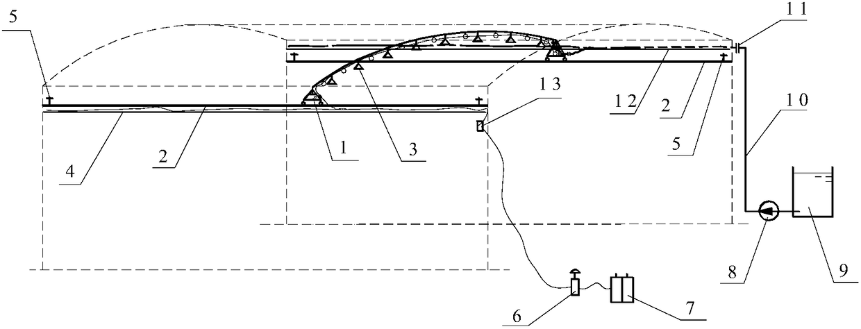 Movable water spray fire extinguishing system for underground road tunnel