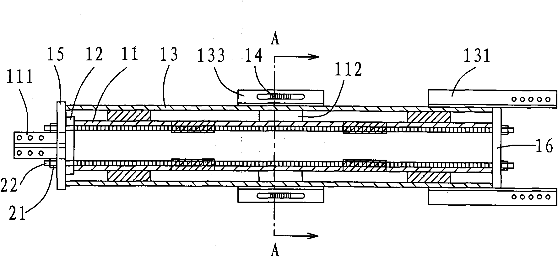 Double-core prestressed tension self-restoring energy dissipation supporting device