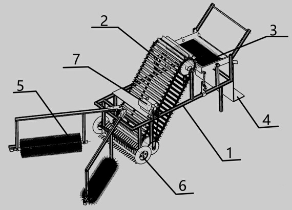 Ground dropped walnut harvesting machine