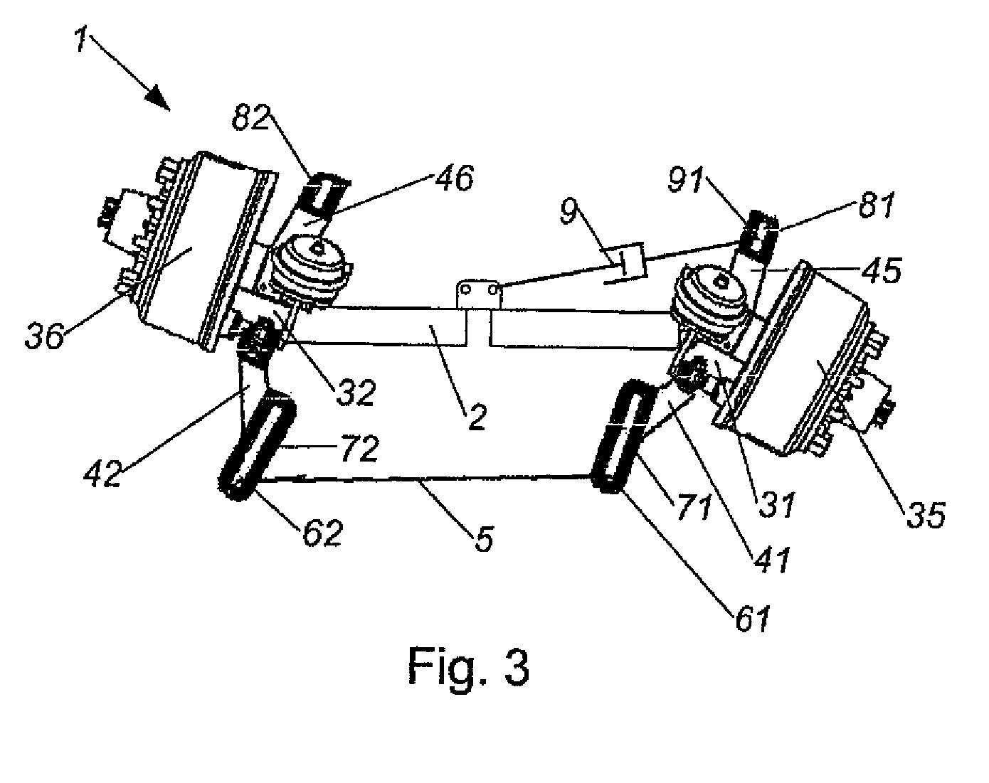 Steering axle